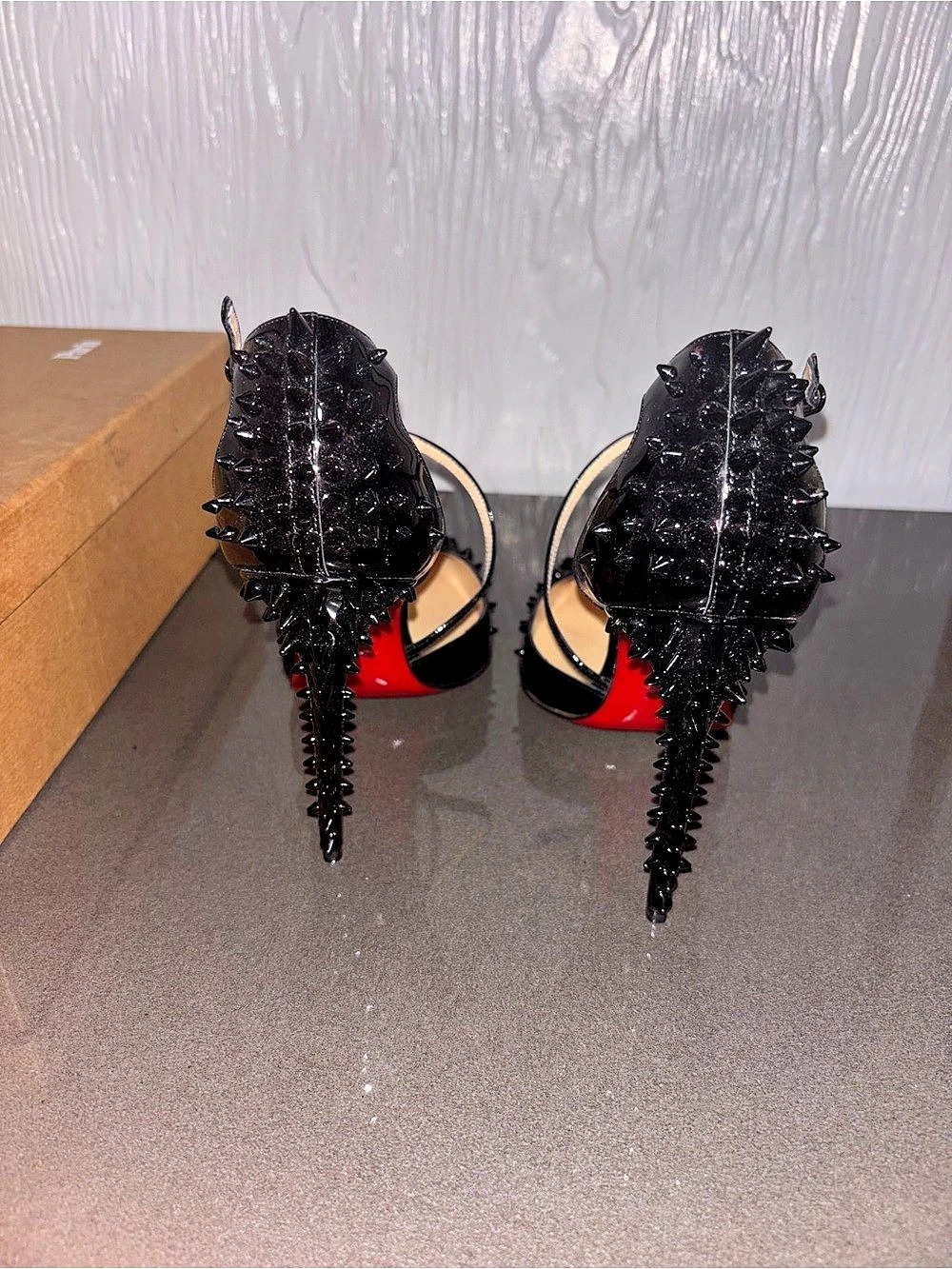 Christian Louboutin Goldocross Spiked Heels SZ. 39 - Picture 4 of 9